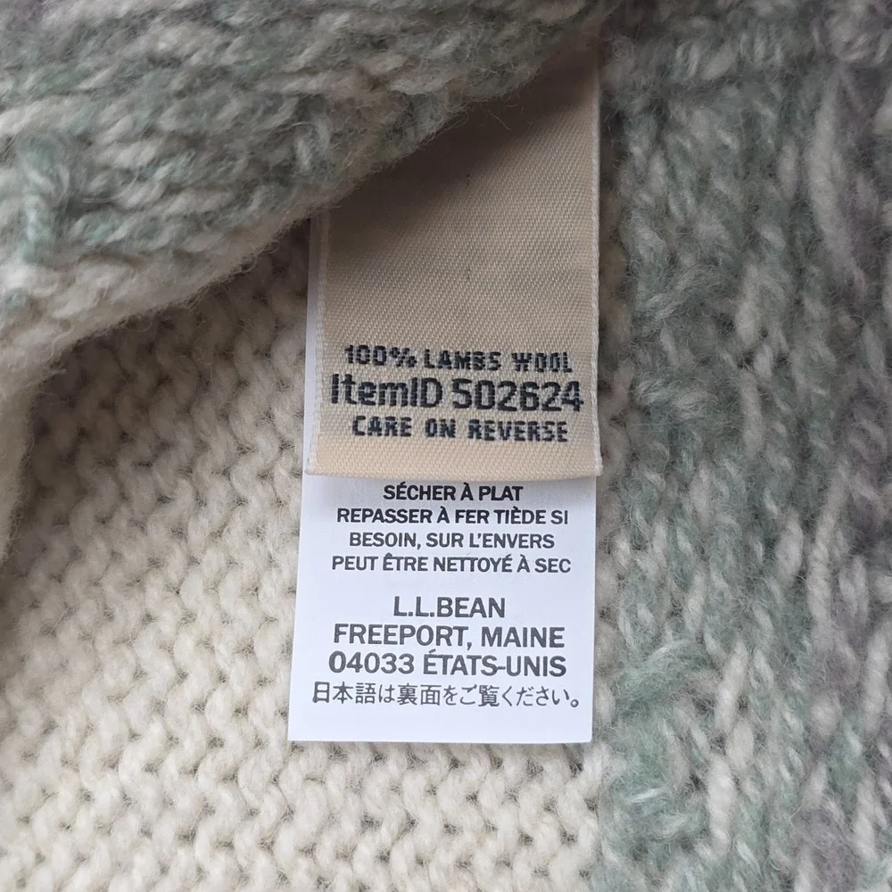 LL Bean Fair Isle Wool Sweater Women's Small Knit Multi Color - Picture 6 of 11